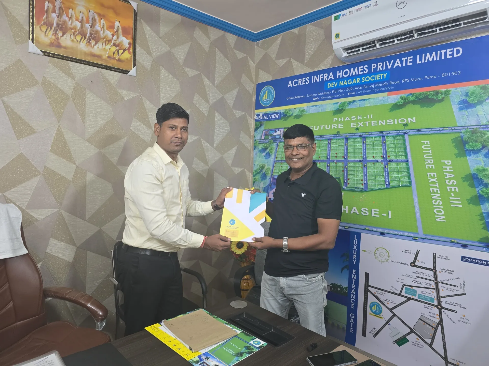 Dwarika City — Customer handover at Acres Infra Homes office